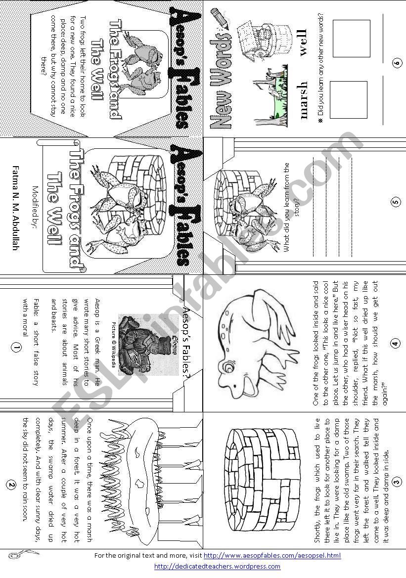 AesopÂ´s Fables: The Frogs and the Well [ Mini-book ]